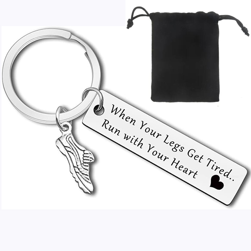 Health Wellness Gifts - Läufer-Geschenke, Marathon-Läufer-Schlüsselanhänger, inspirierendes Geschenk für Fitness,