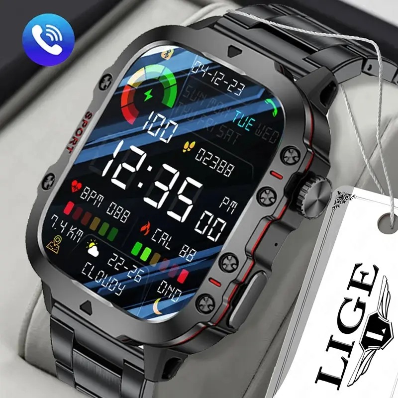 Health Wellness Trends 2026 - LIGE 2026 Neue 1,96'' HD-Bildschirm Smartwatch