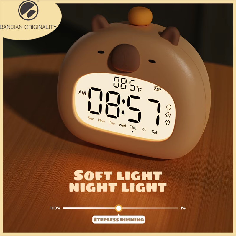 White Noise Machine Sleep - Nachttisch-LED-Uhr, Kinderwecker, Schlaftrainer für Kinder, Temperaturanzeige