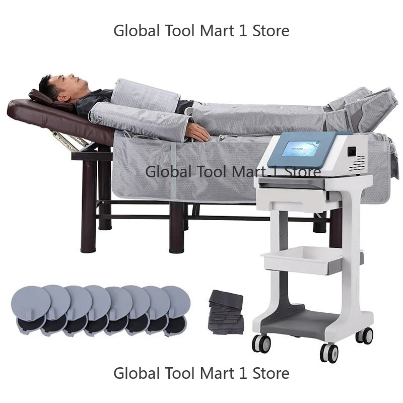 Sauna Blanket Infrared - 3-in-1 Pressotherapie Infrarot Lymphdrainage-Massagegerät mit Körpermassage-Saunadecke