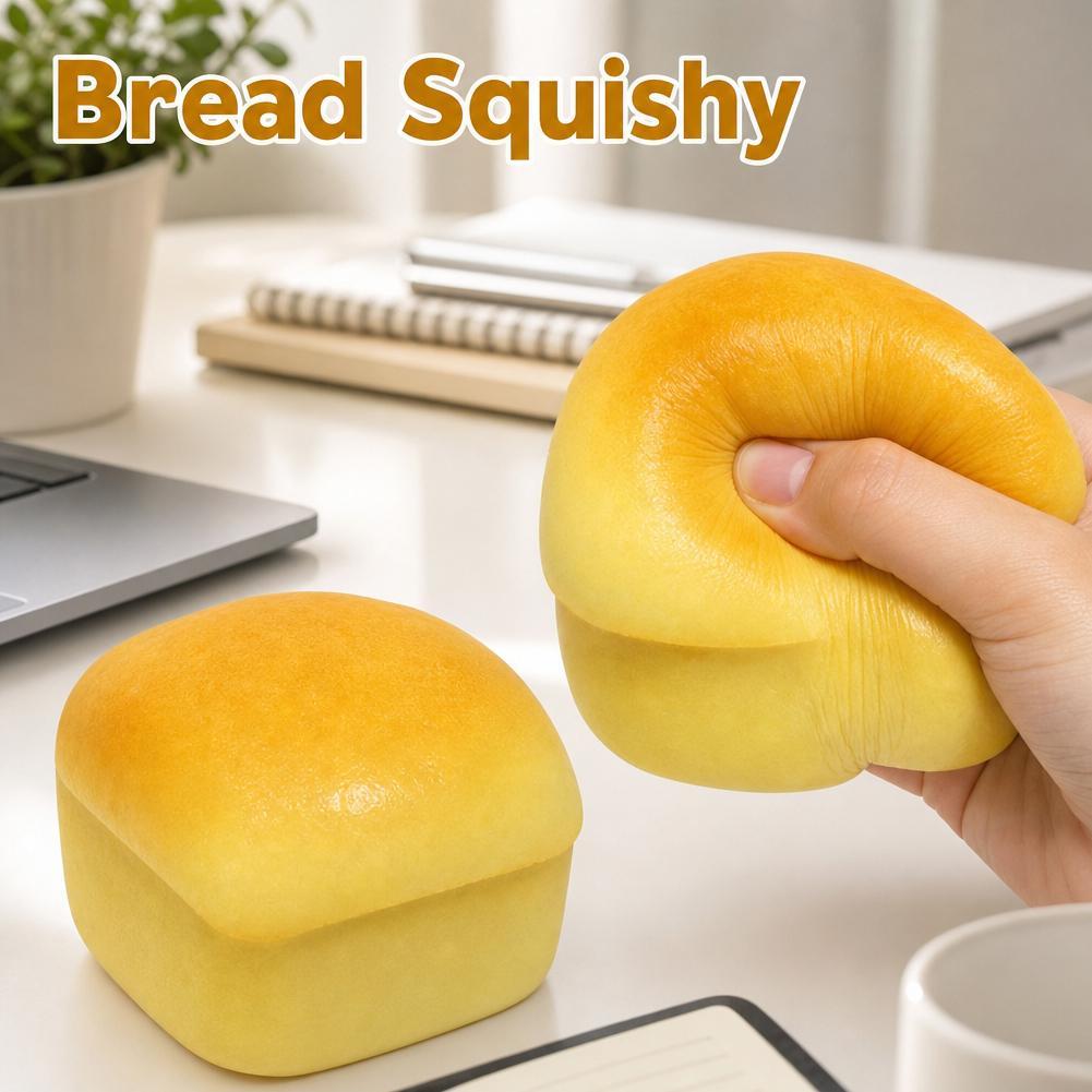 Health Wellness Gifts - Simuliertes Brot-Quetschspielzeug aus Lebensmittelqualität-Silikon, sicheres und
