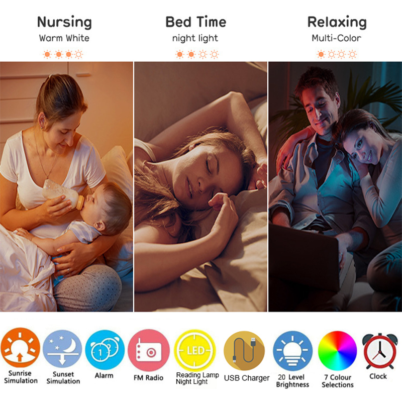 Wecklicht-Wecker mit Sonnenauf – White Noise Machine Sleep Bewertung und Preis